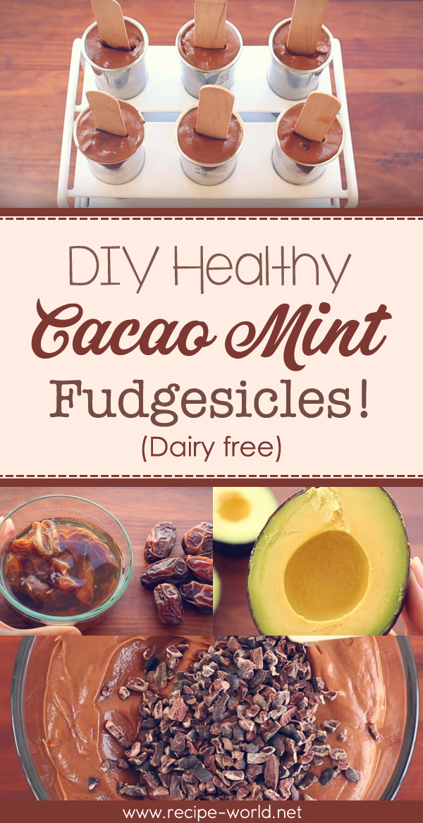 DIY Healthy Cacao Mint Fudgesicles (Dairy-free)