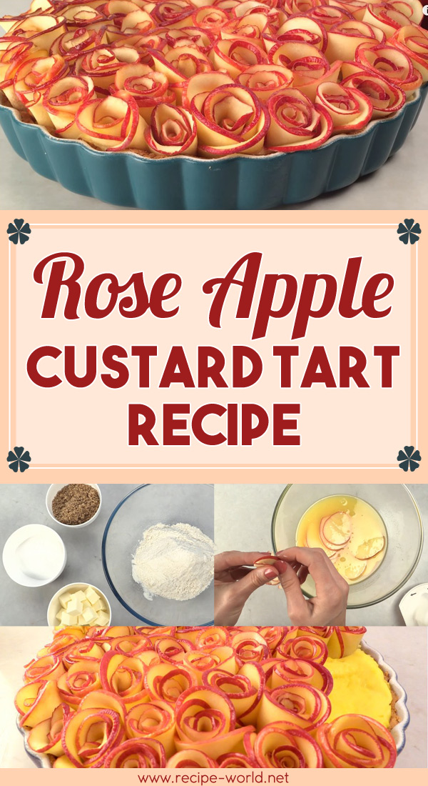 Rose Apple Custard Tart Recipe 