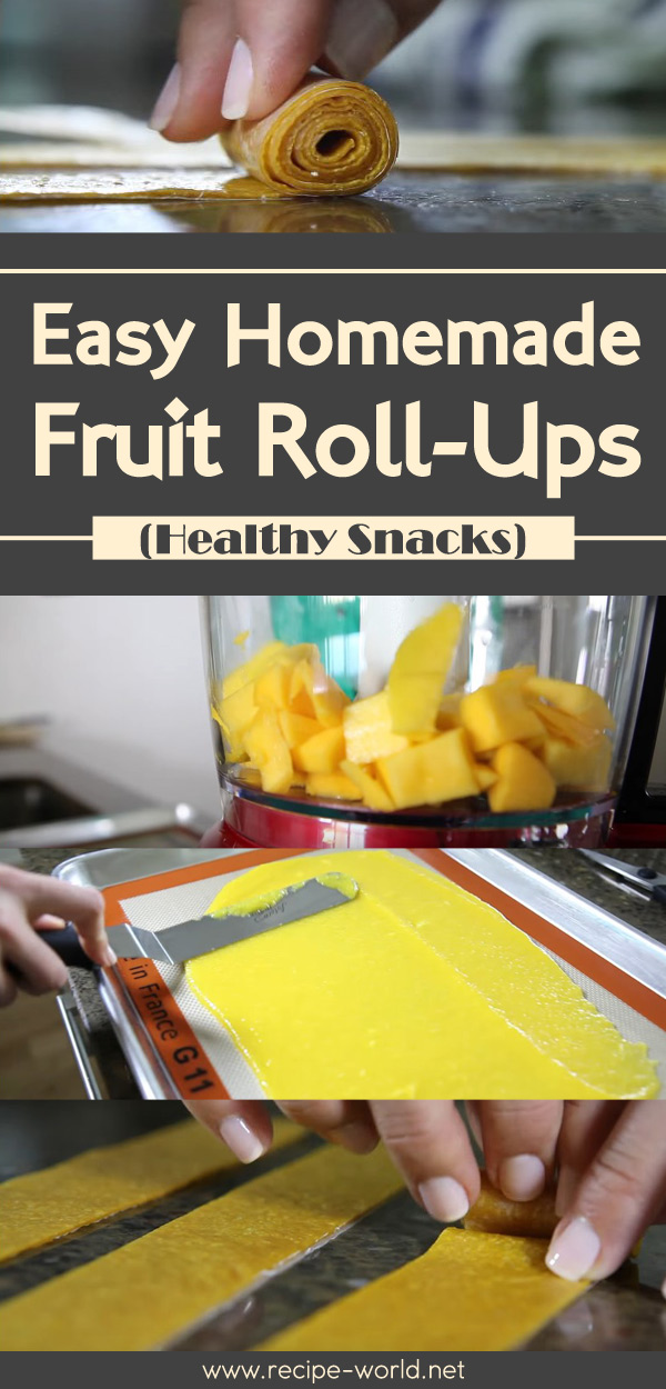 Easy Homemade Fruit Roll-Ups  Healthy Snacks