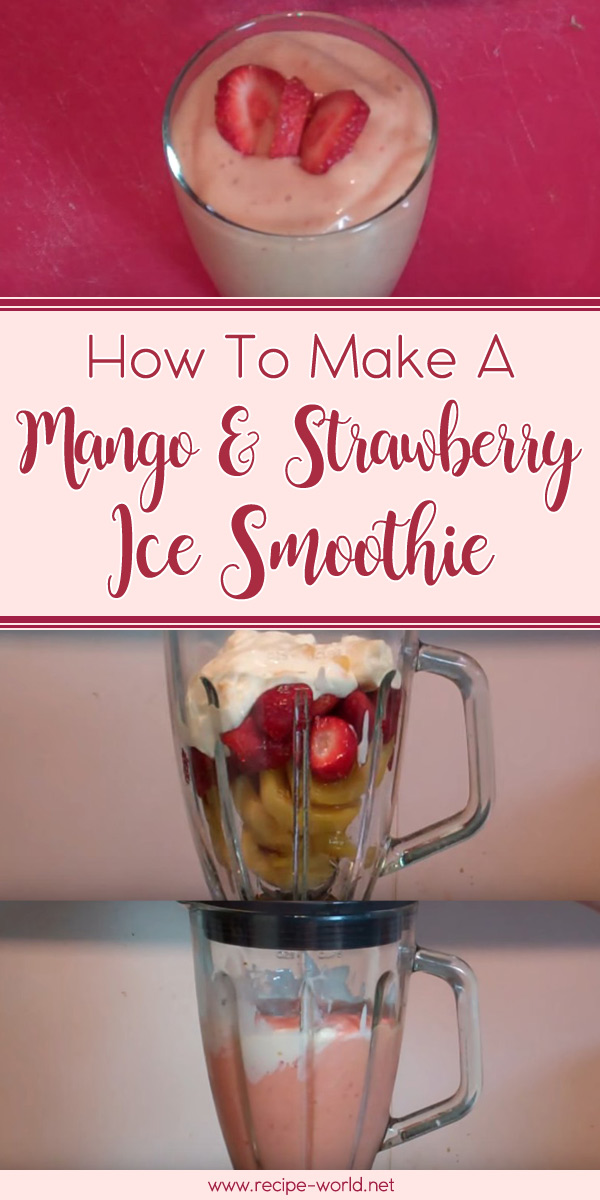 Mango & Strawberry Ice Smoothie