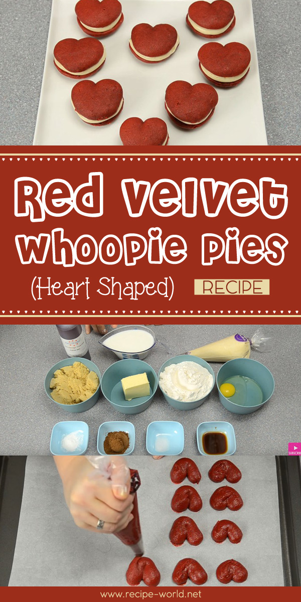 Red Velvet Whoopie Pies (Heart Shaped)