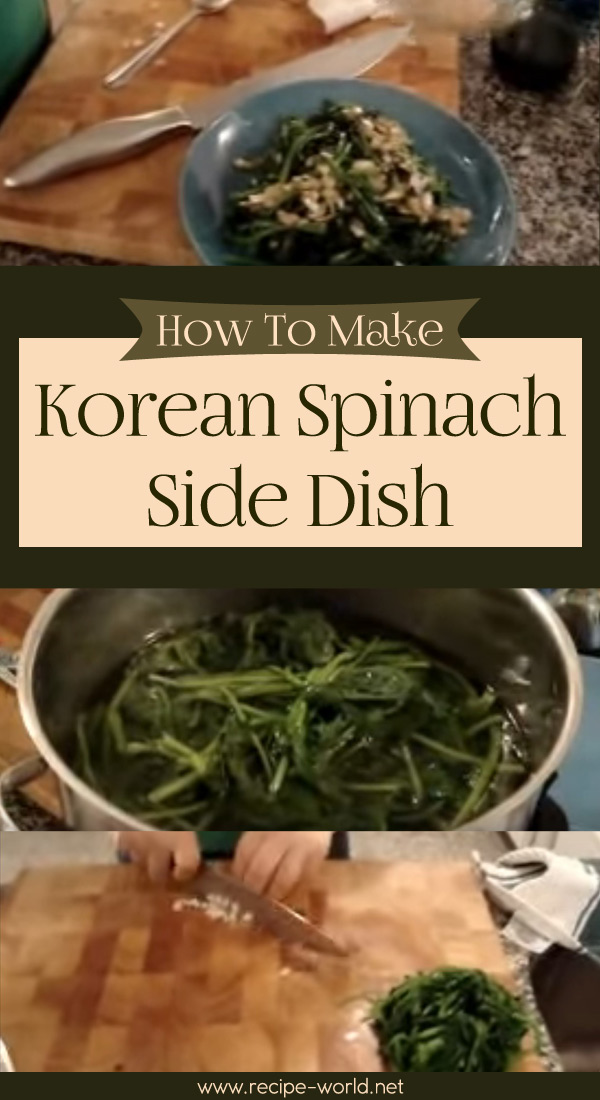 Korean Spinach Side Dish