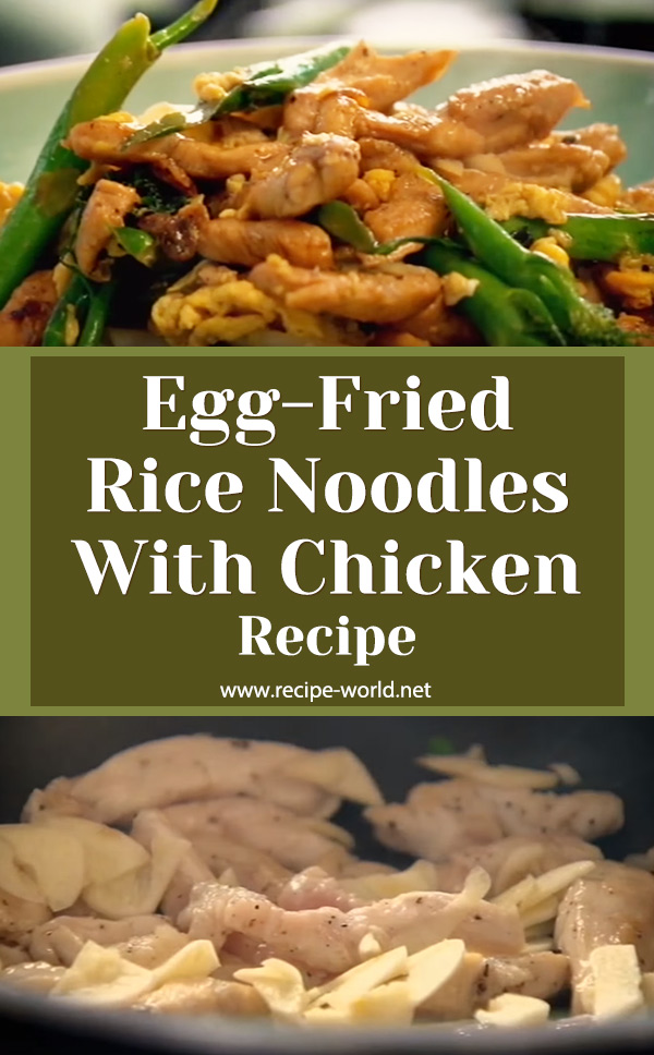 Egg-Fried Rice Noodles With Chicken