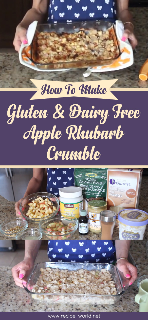 Gluten & Dairy Free Apple Rhubarb Crumble