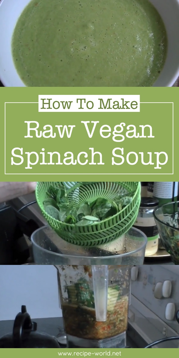 Raw Vegan Spinach Soup