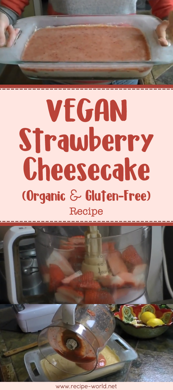 Vegan Strawberry Cheesecake - Organic & Gluten-Free