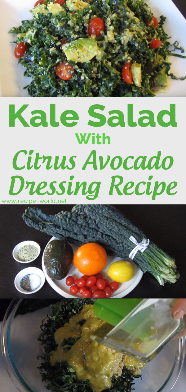 Kale Salad With Citrus Avocado Dressing