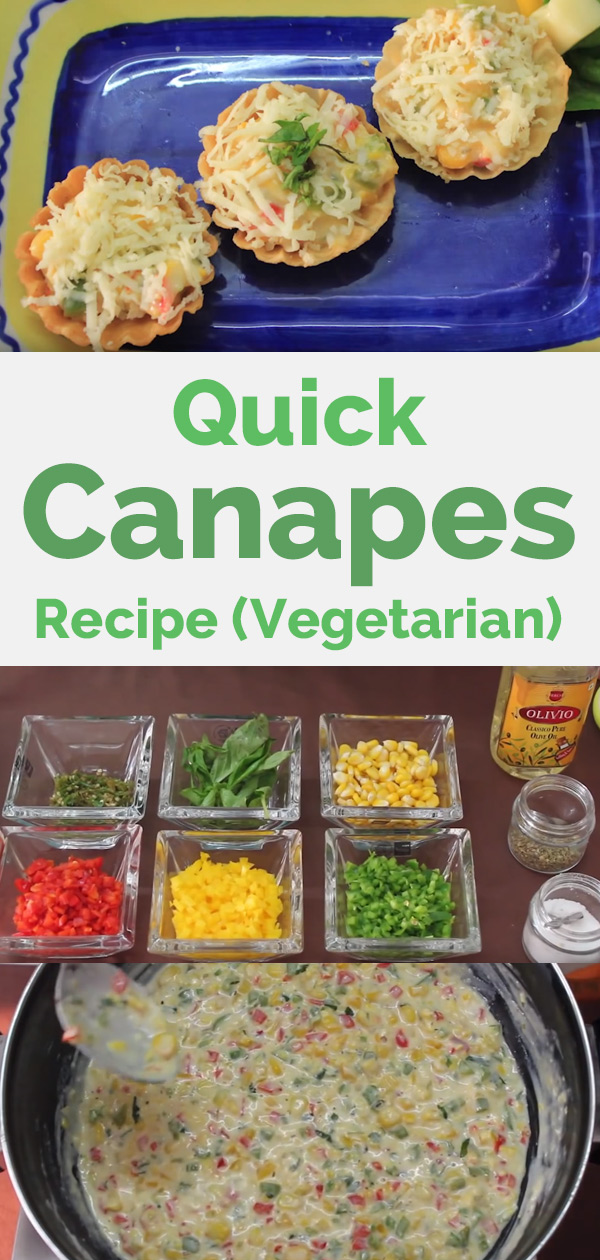 Quick Canapes Recipe (Vegetarian)