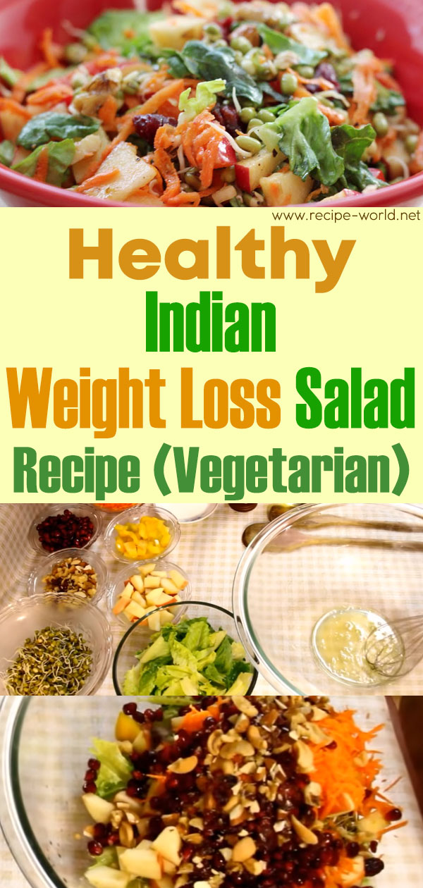 Healthy Indian Weight Loss Salad Recipe (Vegetarian)
