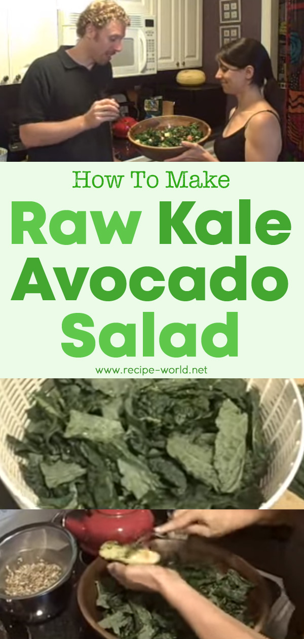 Raw Kale Avocado Salad