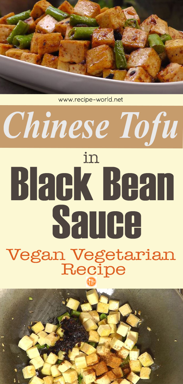 Chinese Tofu In Black Bean Sauce Vegan Vegetarian Recipe