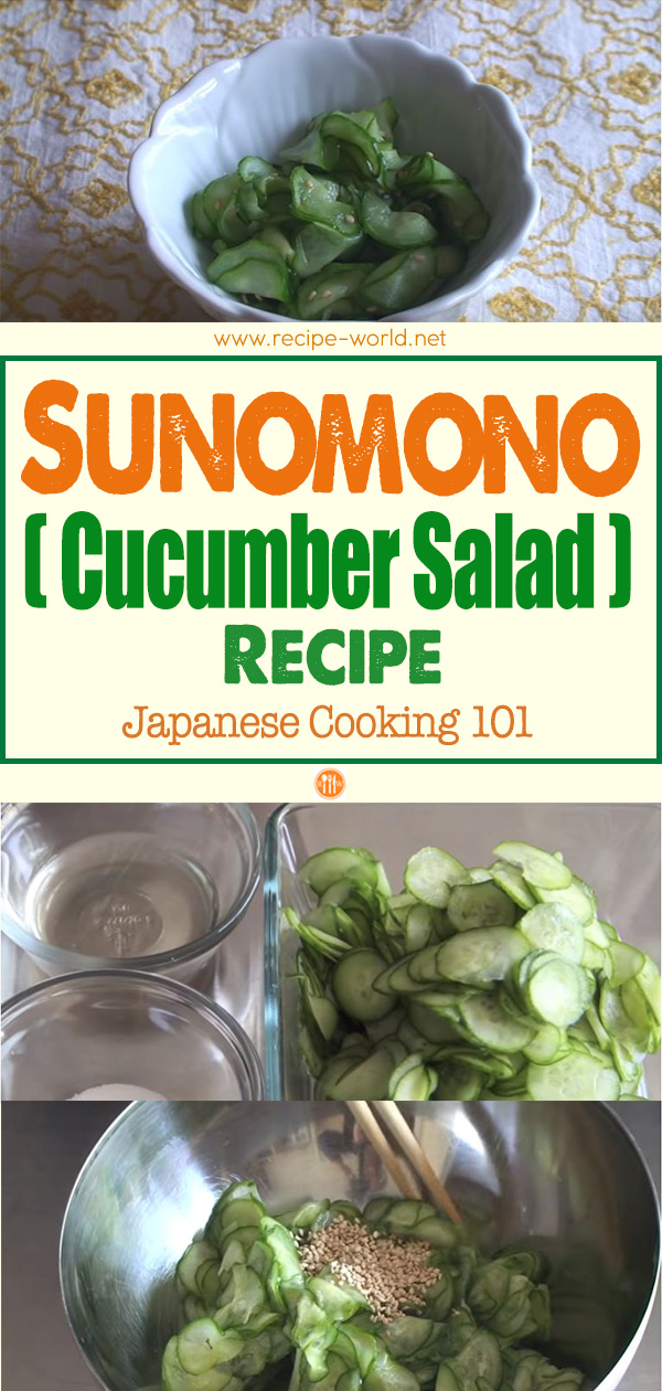 Sunomono (Cucumber Salad) Recipe - Japanese Cooking 101