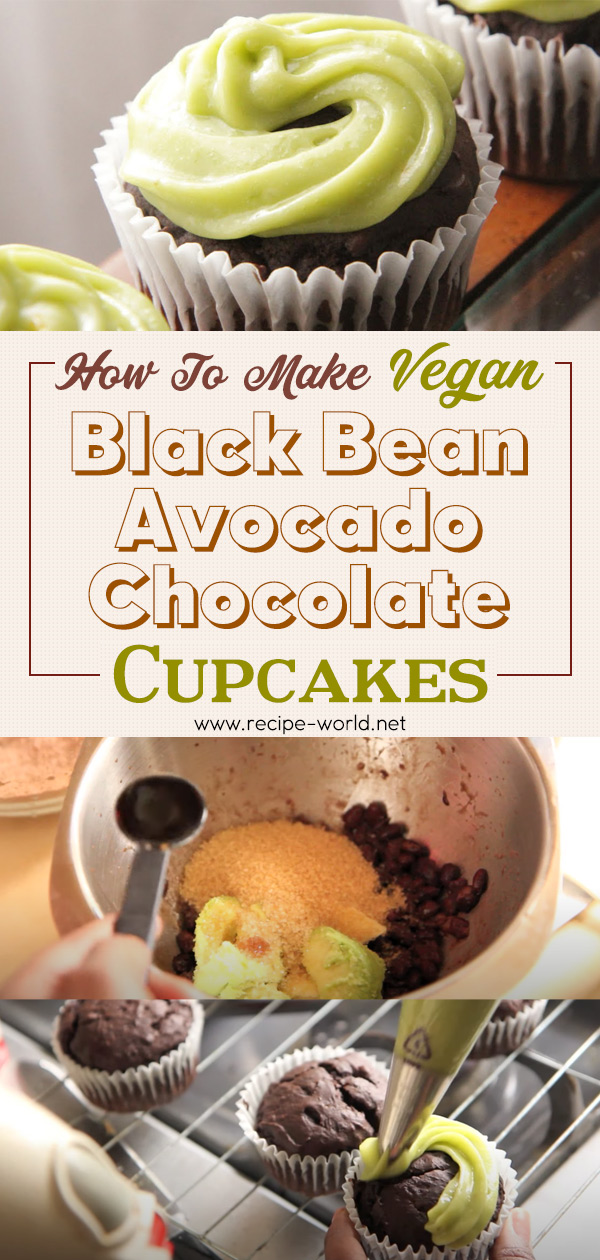 Vegan Black Bean Avocado Chocolate Cupcakes