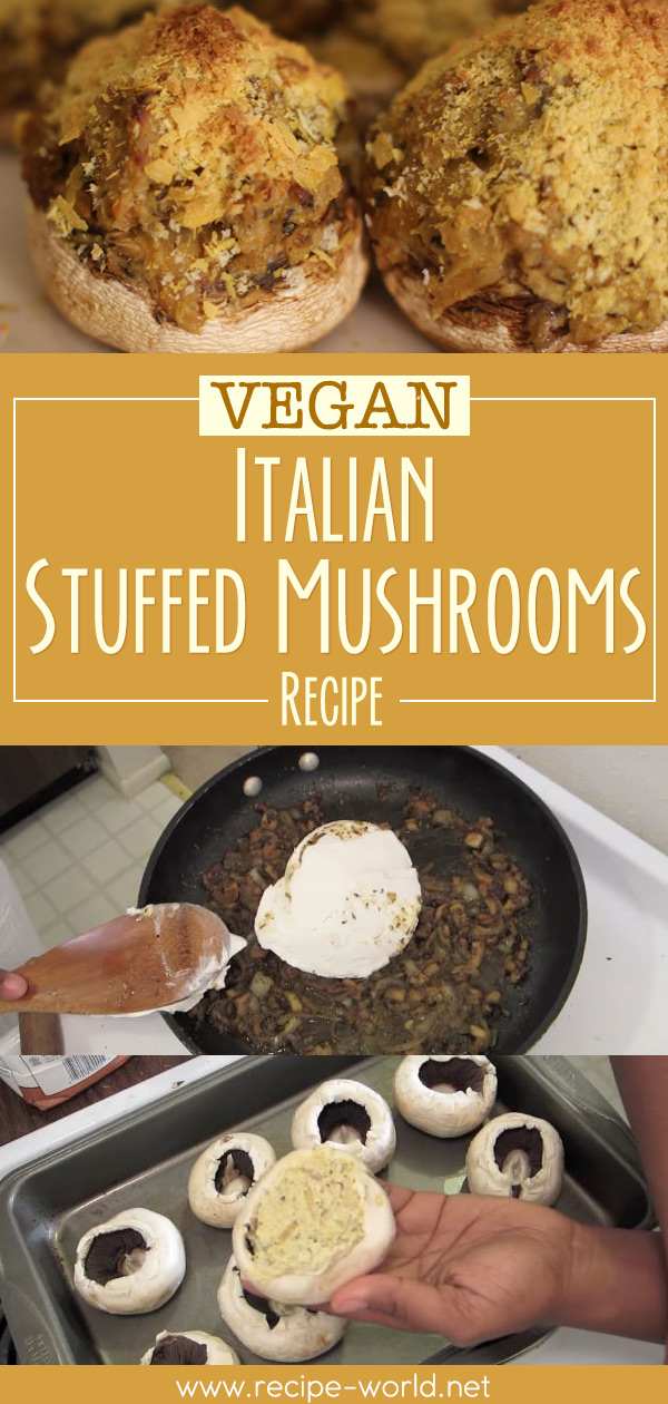 Vegan Italian Stuffed Mushrooms Recipe
