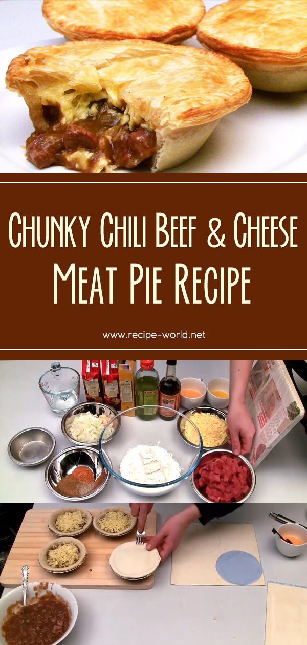 Chunky Chilli Beef And Cheese Meat Pie Recipe