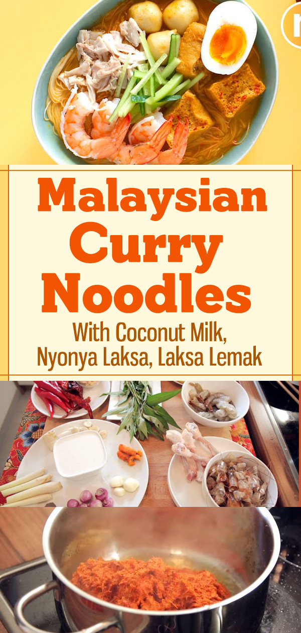 Malaysian Curry Noodles With Coconut Milk, Nyonya Laksa, Laksa Lemak