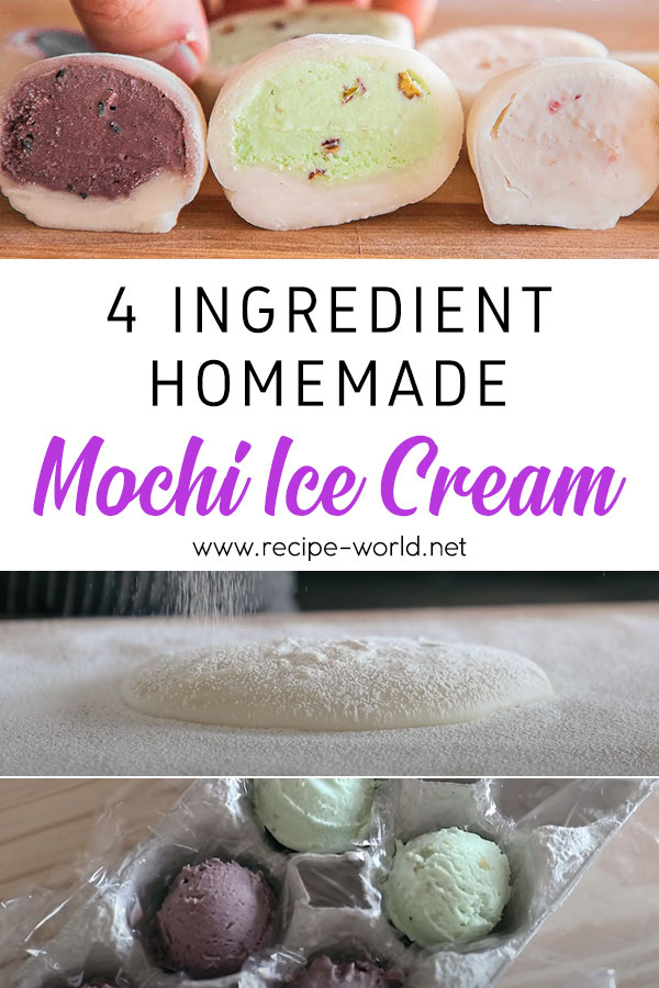 4 Ingredient Homemade Mochi Ice Cream