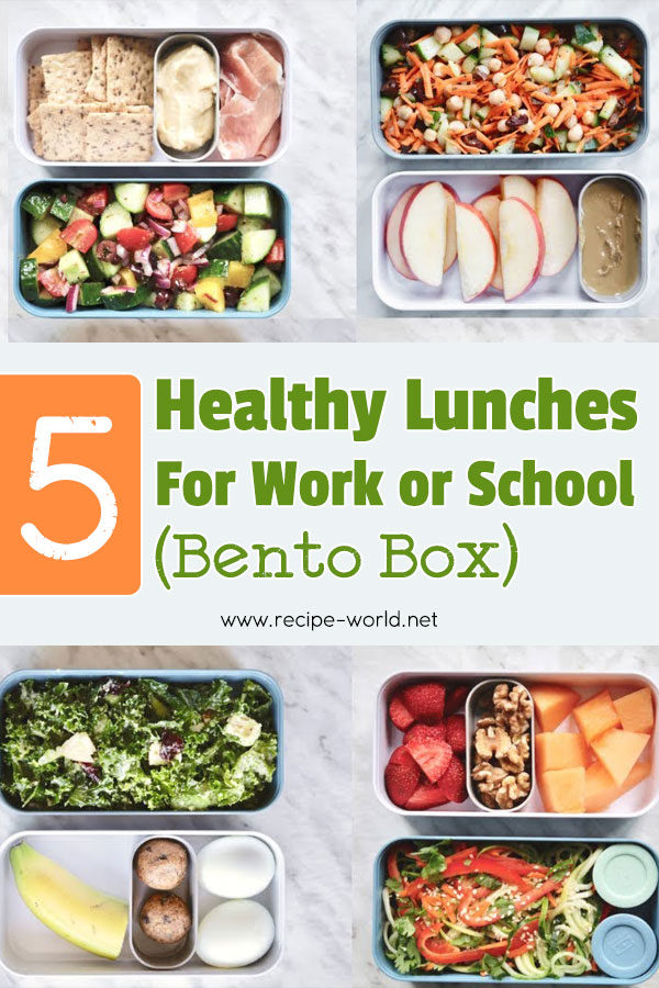 5 Healthy Lunches For Work Or School (Bento Box)
