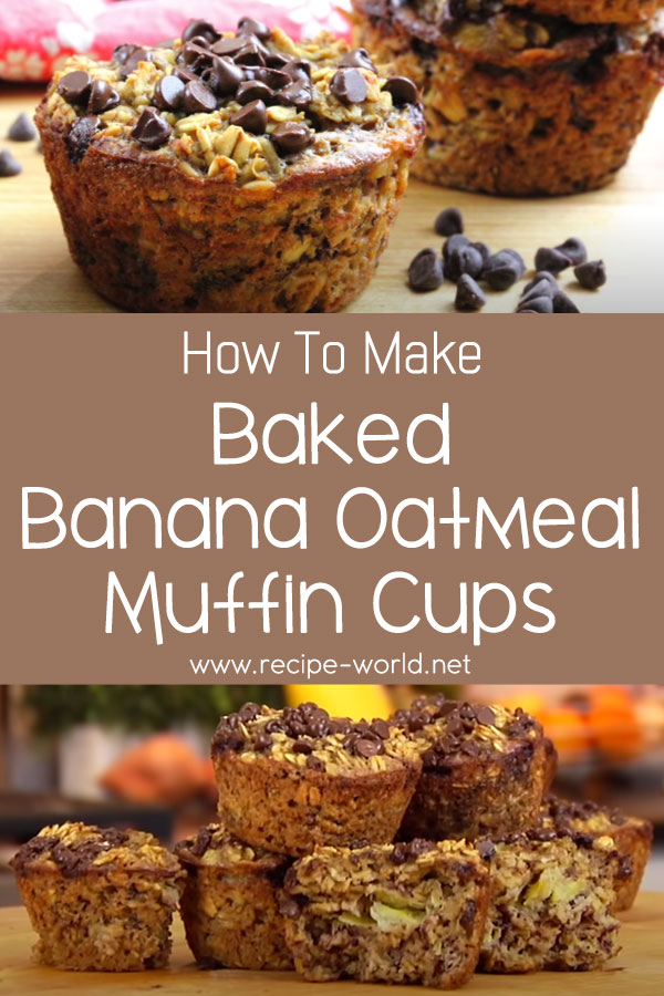 Baked Banana Oatmeal Muffin Cups