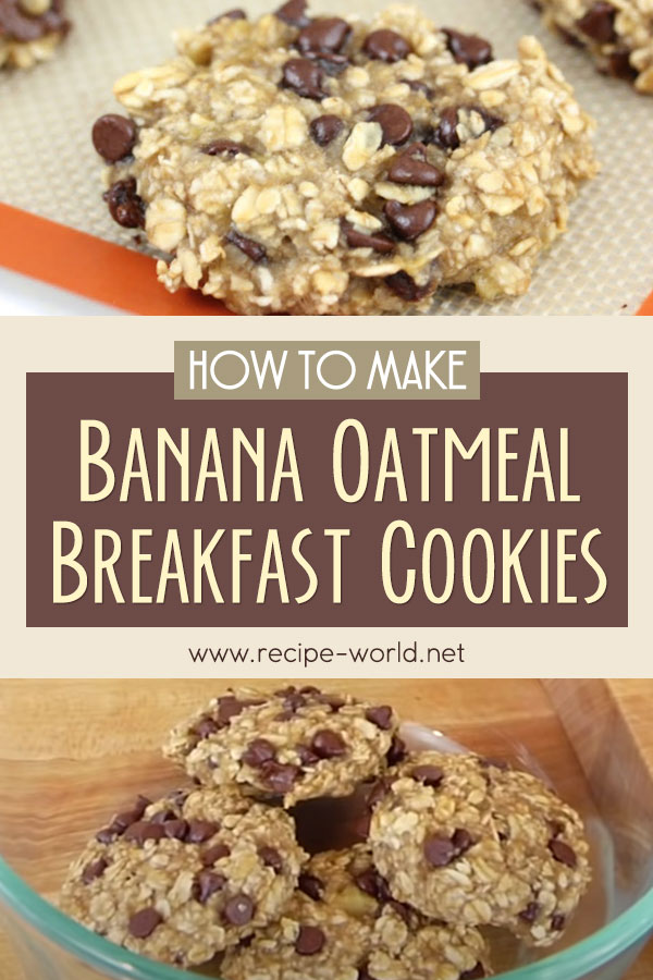 Banana Oatmeal Breakfast Cookies