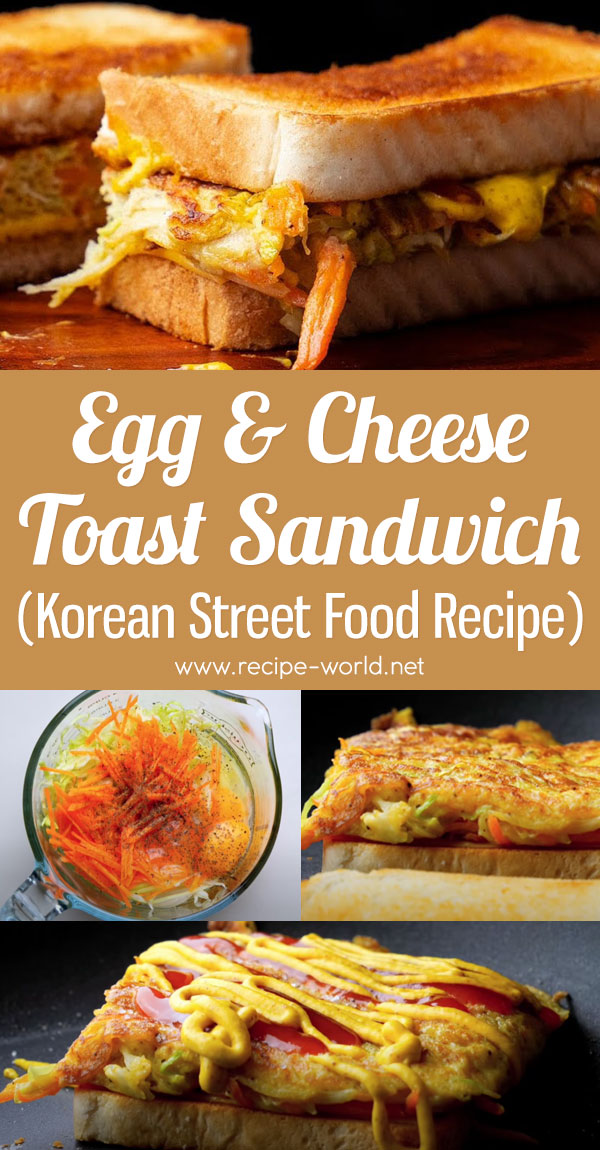 Egg & Cheese Toast Sandwich Recipe - Korean Street Food - Breakfast Toast