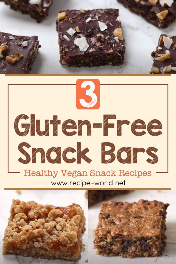 Healthy Vegan Snack Ideas - 3 Gluten-Free Snack Bars