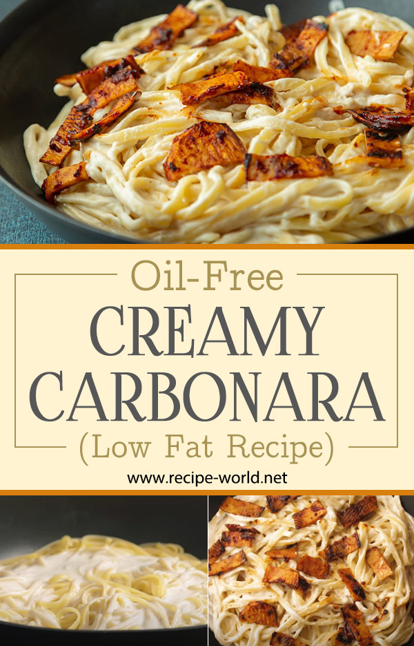 Oil-Free Creamy Carbonara Low Fat