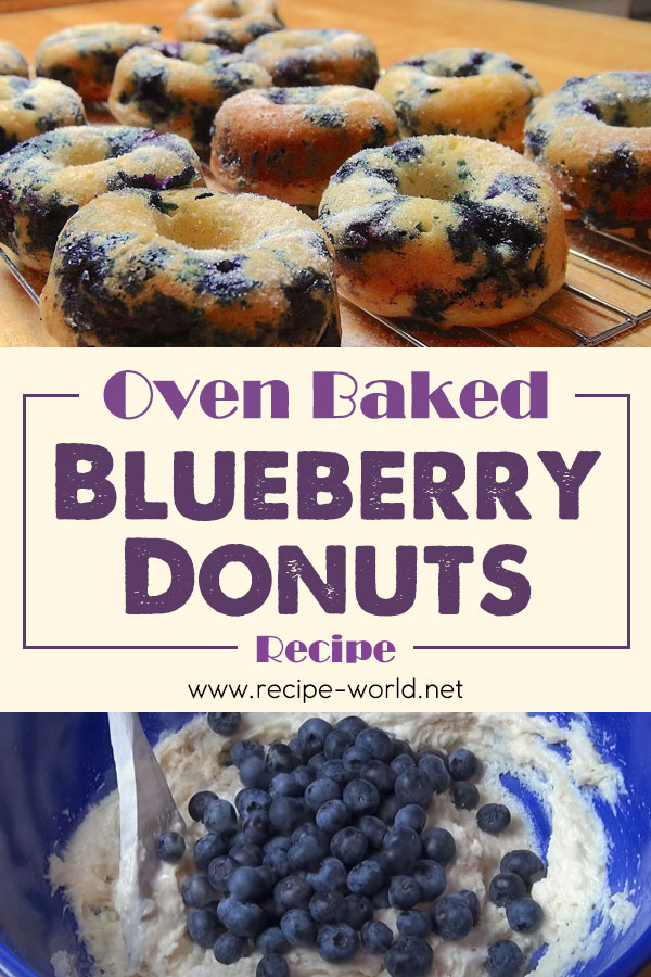 Oven Baked Blueberry Donuts