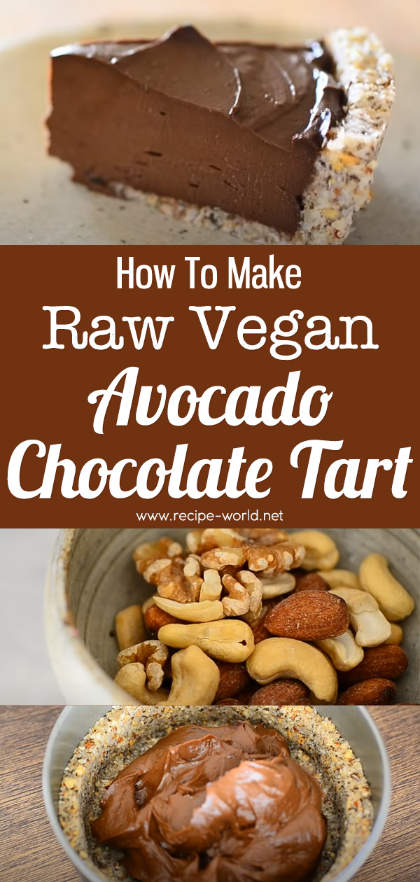 Raw Vegan Avocado Chocolate Tart