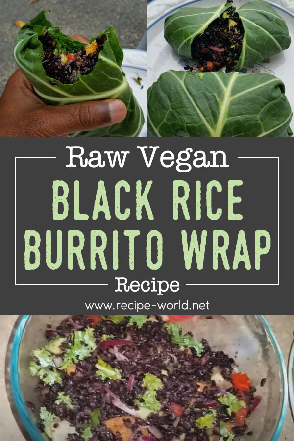 Raw Vegan Black Rice Burrito Wrap