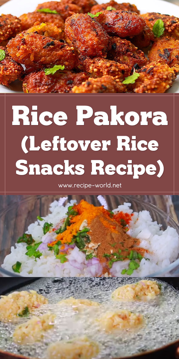 Rice Pakora - Leftover Rice Snacks - Easy Snacks Recipe