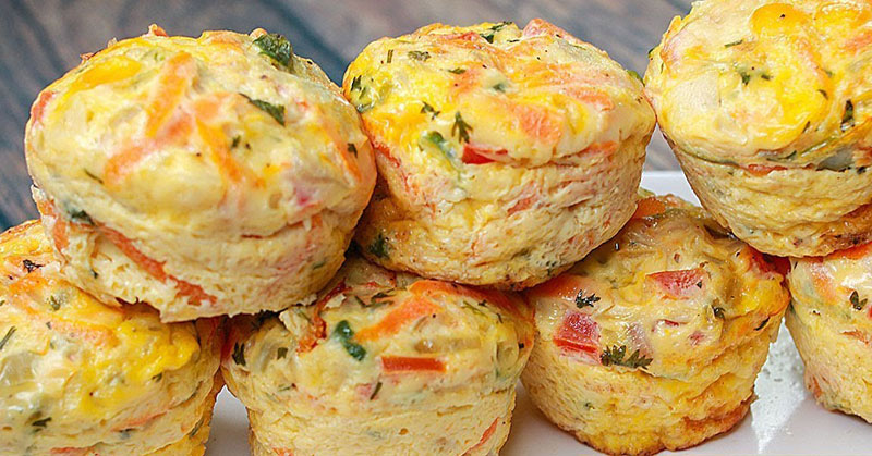 Vegetable Omelette Muffin Recipe | Easy Breakfast Recipe | Snacks ...